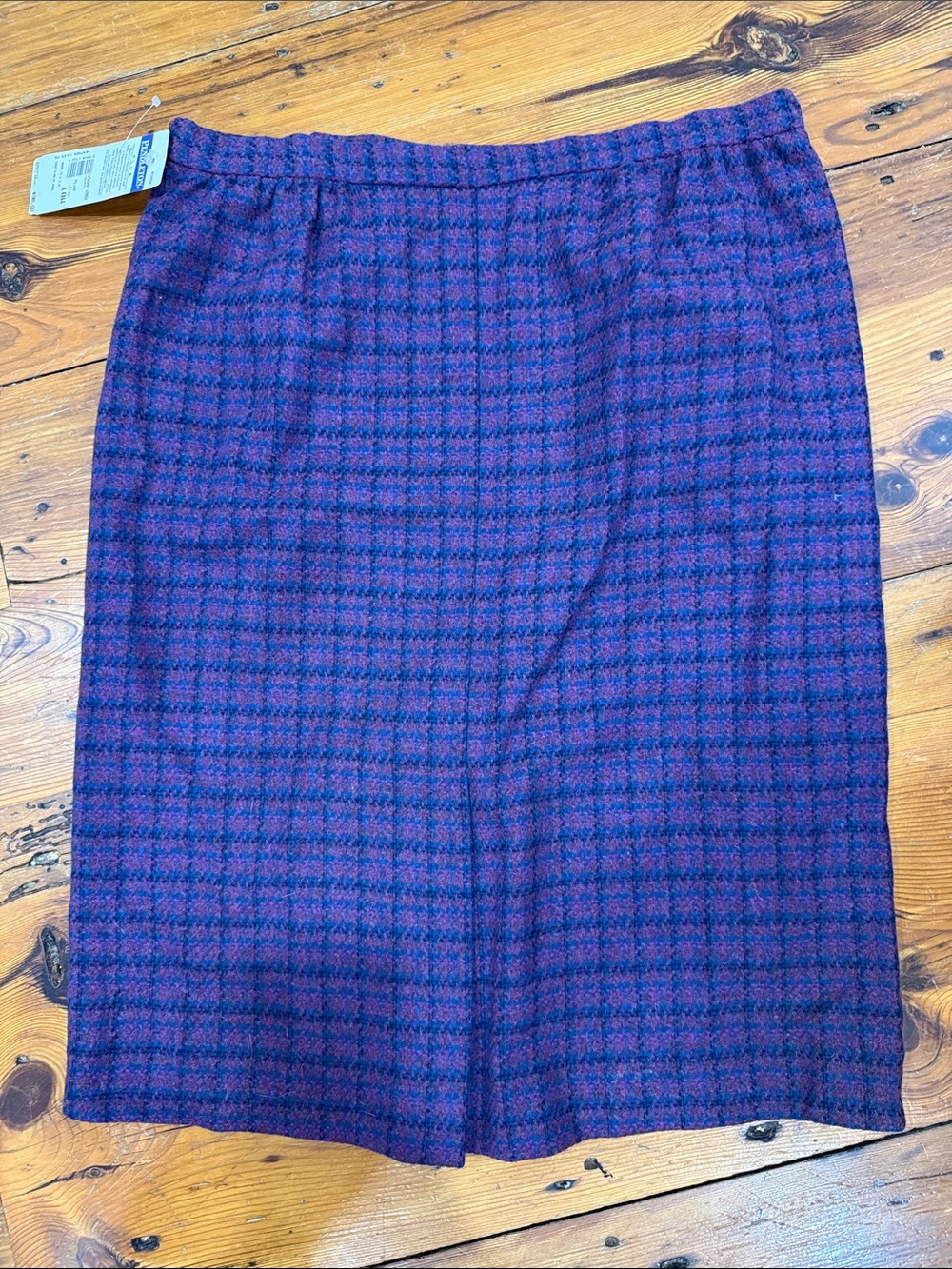 Pendleton Purple and Navy Plaid Wool Pencil Skirt Size 18W - Picture 8 of 9